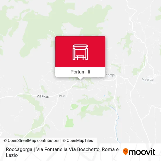 Mappa Roccagorga | Via Fontanella Via Boschetto