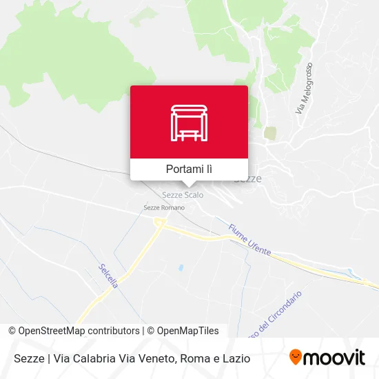 Mappa Sezze | Via Calabria Via Veneto