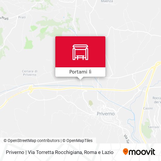 Mappa Priverno | Via Torretta Rocchigiana