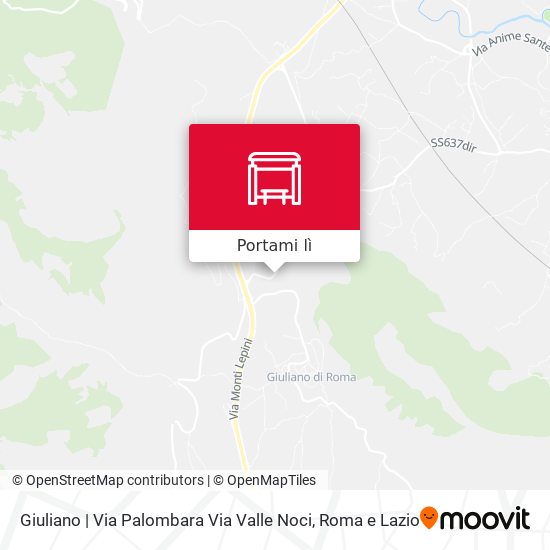 Mappa Giuliano | Via Palombara Via Valle Noci