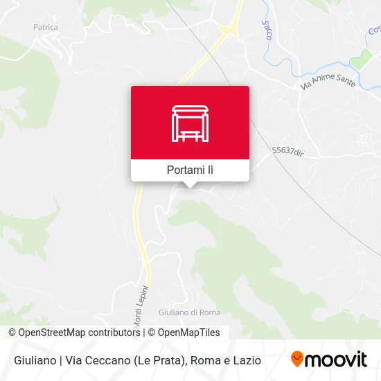 Mappa Giuliano | Via Ceccano (Le Prata)