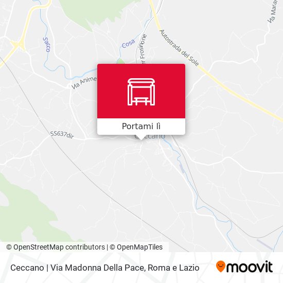 Mappa Ceccano | Via Madonna Della Pace
