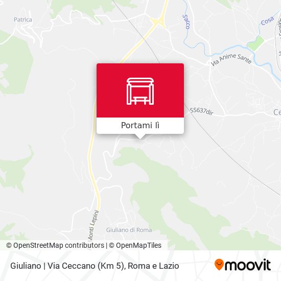 Mappa Giuliano | Via Ceccano (Km 5)