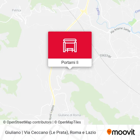 Mappa Giuliano | Via Ceccano (Le Prata)