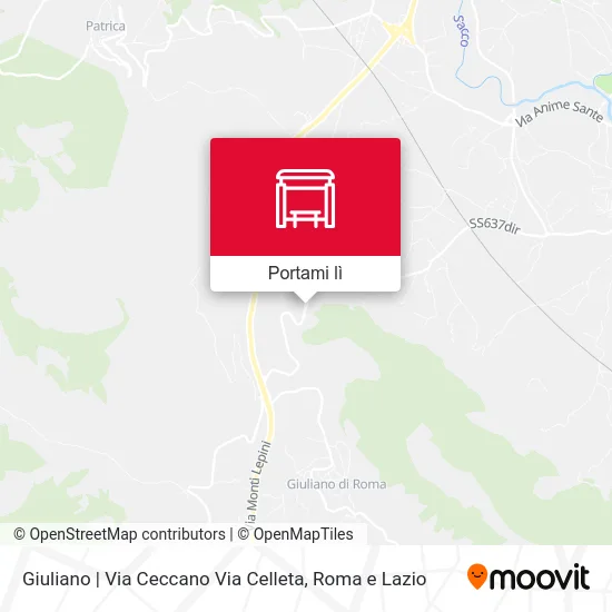 Mappa Giuliano | Via Ceccano Via Celleta