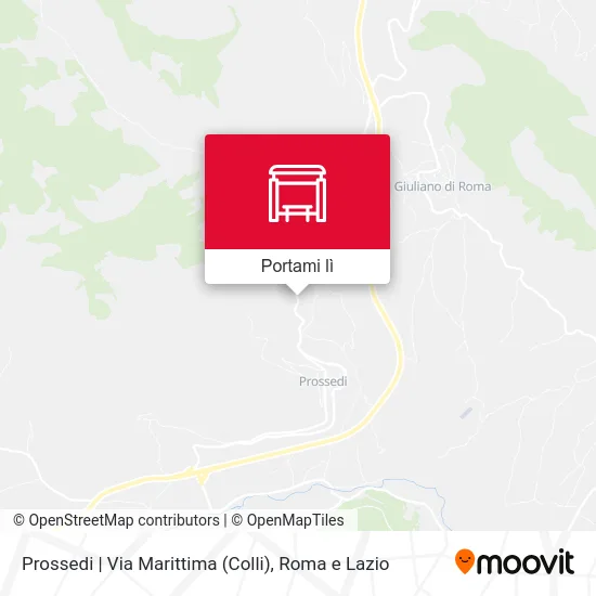 Mappa Prossedi | Via Marittima (Colli)