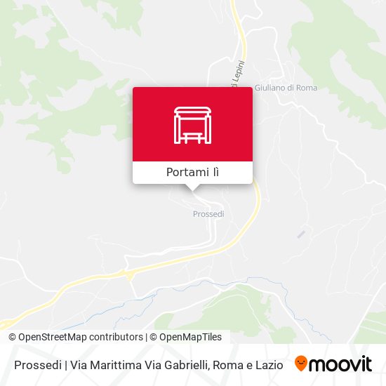 Mappa Prossedi | Via Marittima Via Gabrielli