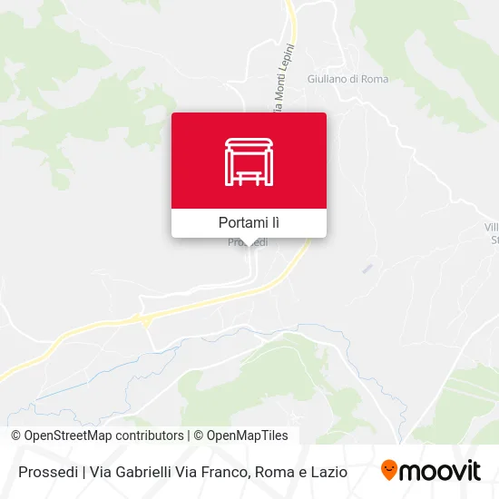 Mappa Prossedi | Via Gabrielli Via Franco