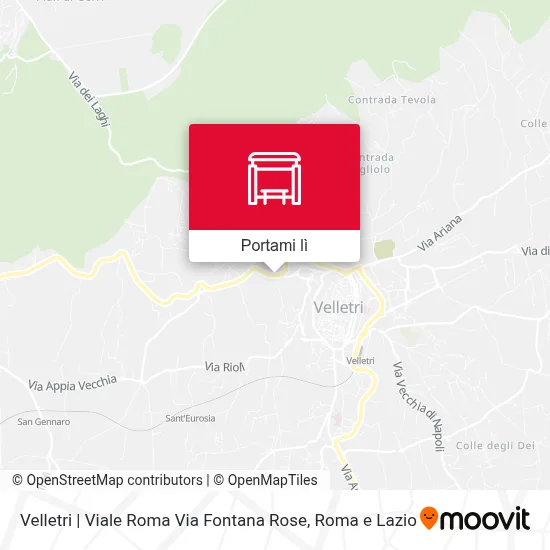 Mappa Velletri | Viale Roma Via Fontana Rose