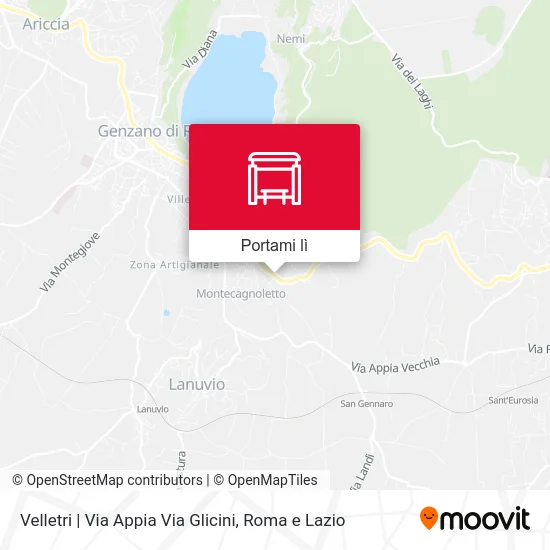 Mappa Velletri | Via Appia Via Glicini