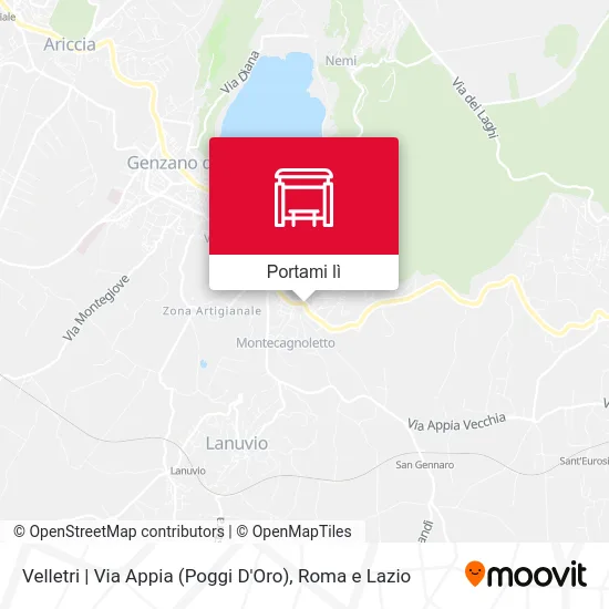 Mappa Velletri | Via Appia (Poggi D'Oro)
