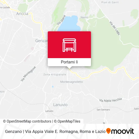 Mappa Genzano | Via Appia Viale E. Romagna