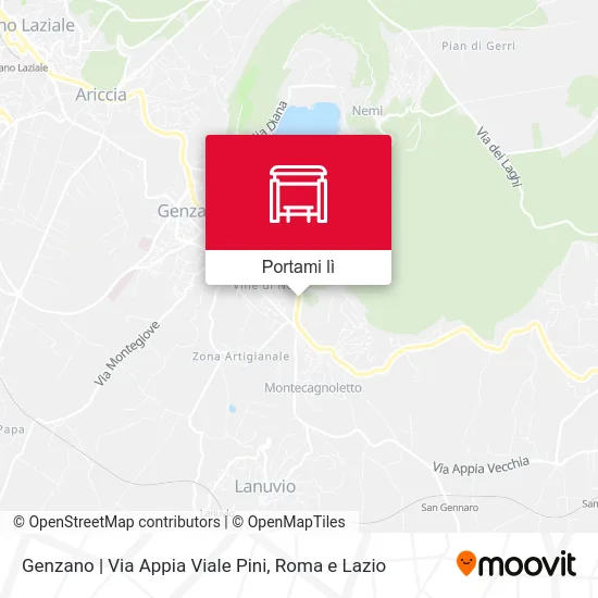 Mappa Genzano | Via Appia Viale Pini