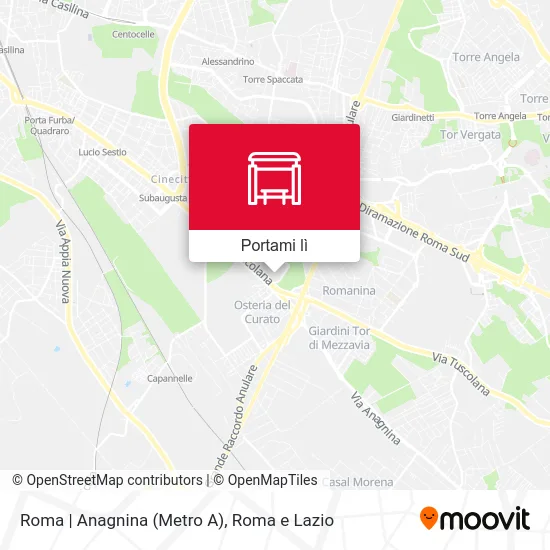 Mappa Roma | Anagnina (Metro A)