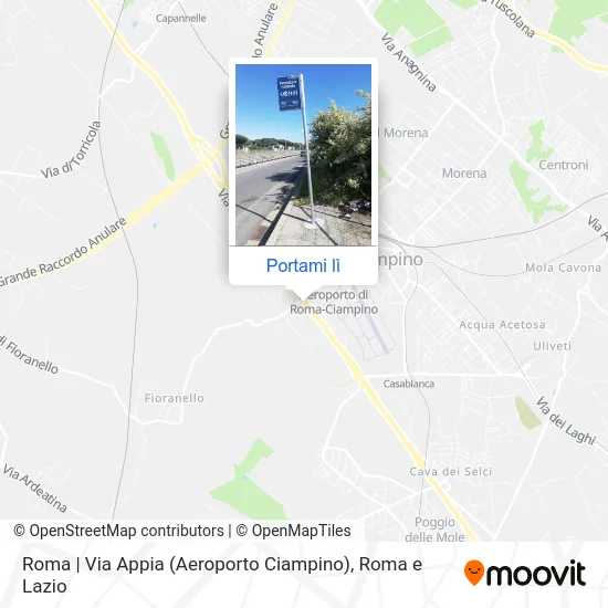 Mappa Roma | Via Appia (Aeroporto Ciampino)