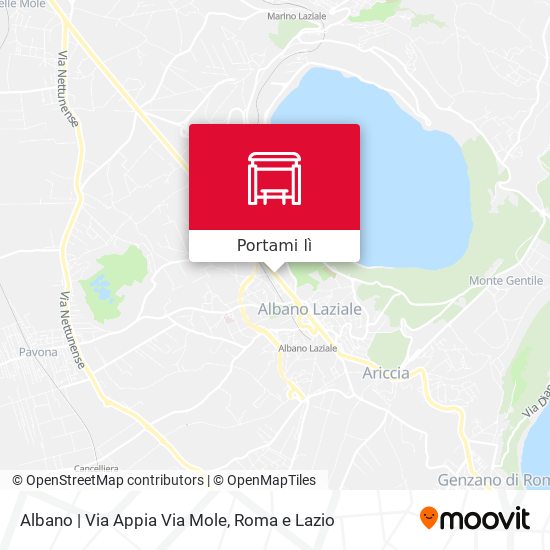 Mappa Albano | Via Appia Via Mole