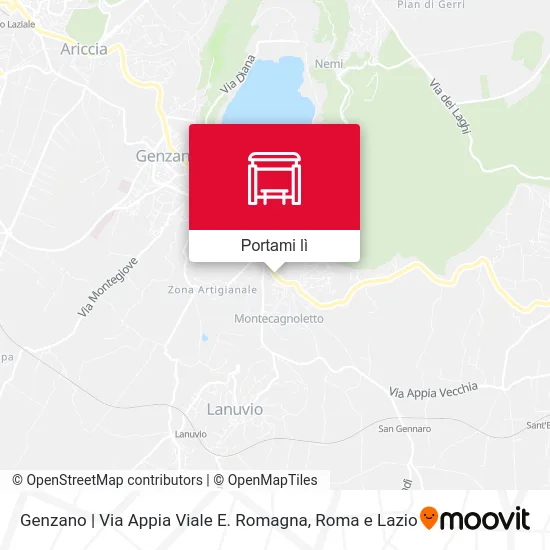 Mappa Genzano | Via Appia Viale E. Romagna