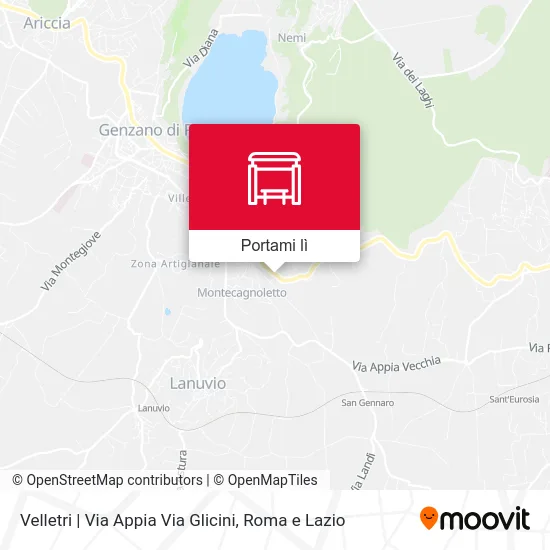 Mappa Velletri | Via Appia Via Glicini