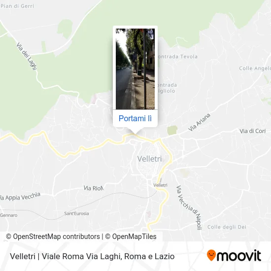 Mappa Velletri | Viale Roma Via Laghi