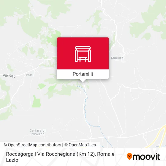 Mappa Roccagorga | Via Rocchegiana (Km 12)