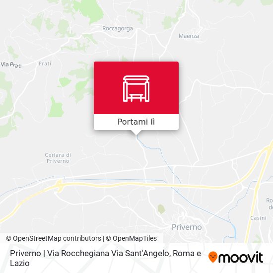 Mappa Priverno | Via Rocchegiana Via Sant'Angelo