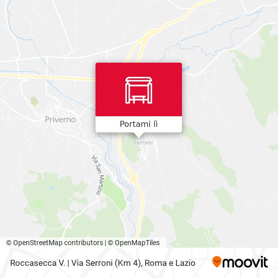 Mappa Roccasecca V. | Via Serroni (Km 4)