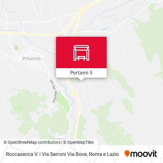 Mappa Roccasecca V. | Via Serroni Via Bove