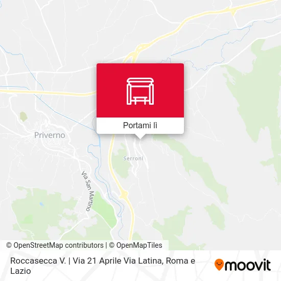 Mappa Roccasecca V. | Via 21 Aprile Via Latina