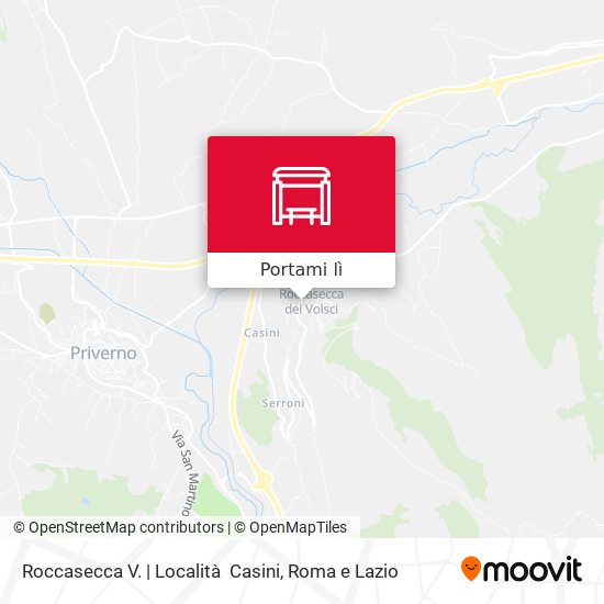 Mappa Roccasecca V. | Località  Casini