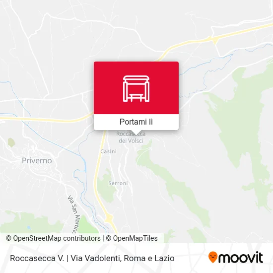Mappa Roccasecca V. | Via Vadolenti