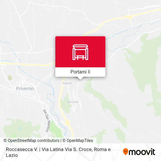 Mappa Roccasecca V. | Via Latina Via S. Croce