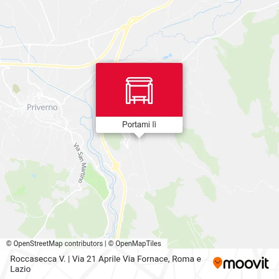 Mappa Roccasecca V. | Via 21 Aprile Via Fornace