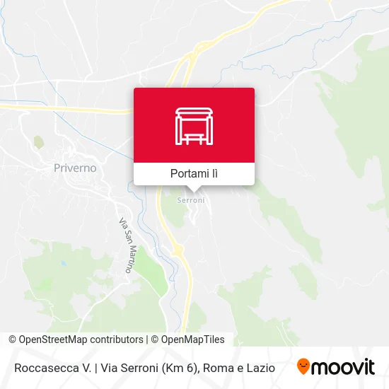Mappa Roccasecca V. | Via Serroni (Km 6)