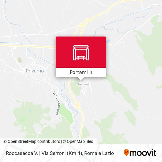 Mappa Roccasecca V. | Via Serroni (Km 4)