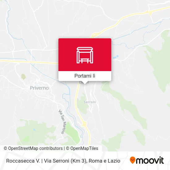 Mappa Roccasecca V. | Via Serroni (Km 3)