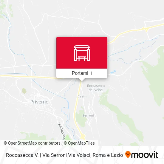 Mappa Roccasecca V. | Via Serroni Via Volsci