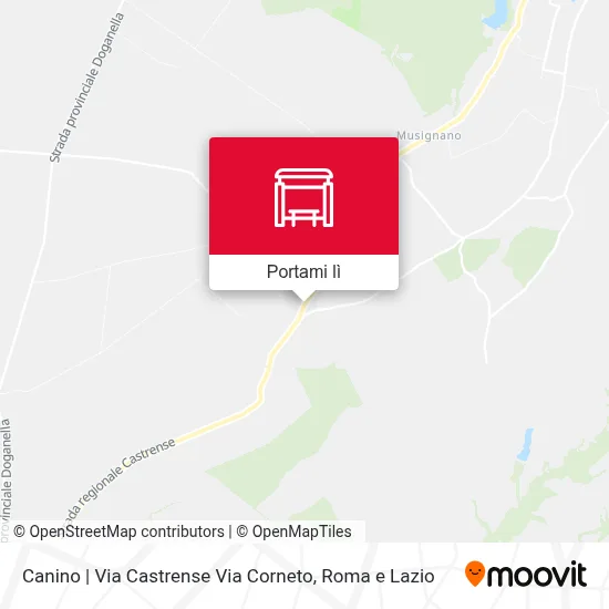 Mappa Canino | Via Castrense Via Corneto