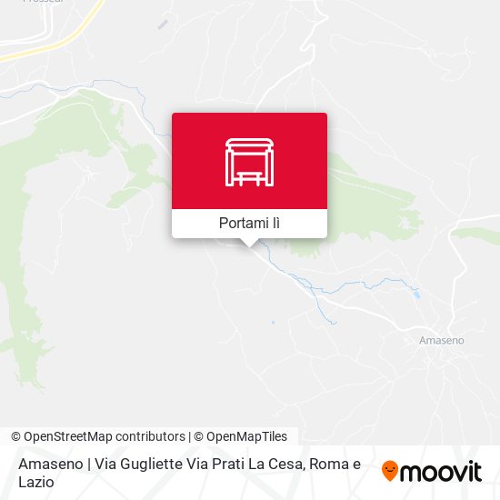 Mappa Amaseno | Via Gugliette Via Prati La Cesa