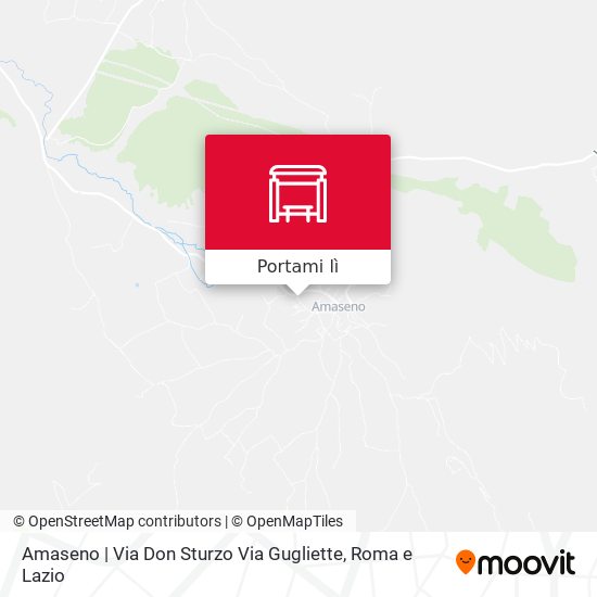 Mappa Amaseno | Via Don Sturzo Via Gugliette