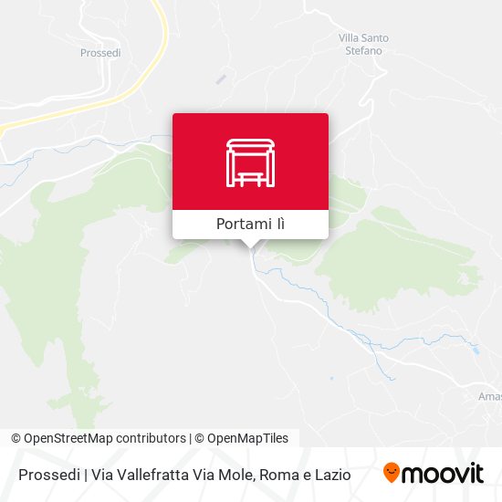 Mappa Prossedi | Via Vallefratta Via Mole
