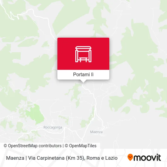 Mappa Maenza | Via Carpinetana (Km 35)