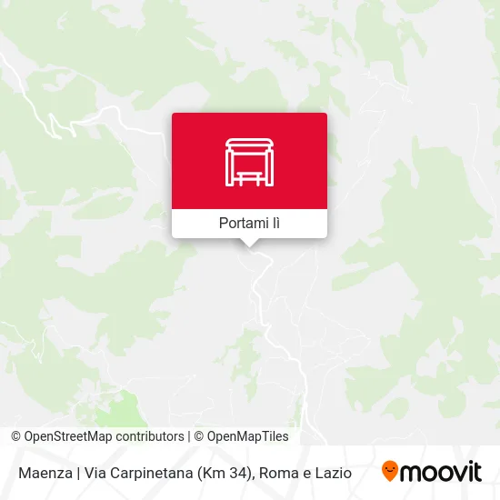 Mappa Maenza | Via Carpinetana (Km 34)