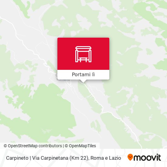 Mappa Carpineto | Via Carpinetana (Km 22)