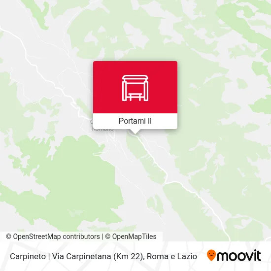 Mappa Carpineto | Via Carpinetana (Km 22)