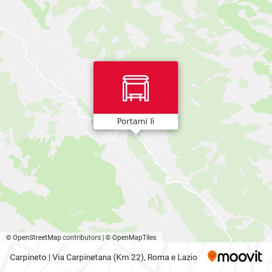 Mappa Carpineto | Via Carpinetana (Km 22)