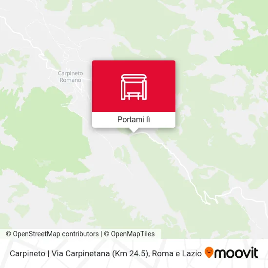 Mappa Carpineto | Via Carpinetana (Km 24.5)