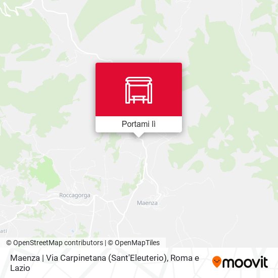 Mappa Maenza | Via Carpinetana (Sant'Eleuterio)