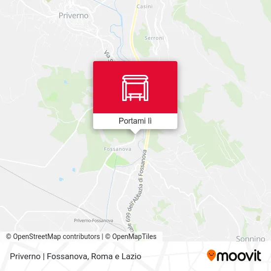 Mappa Priverno | Fossanova