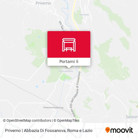 Mappa Priverno | Abbazia Di Fossanova