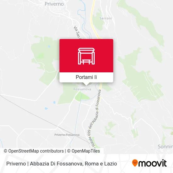 Mappa Priverno | Abbazia Di Fossanova